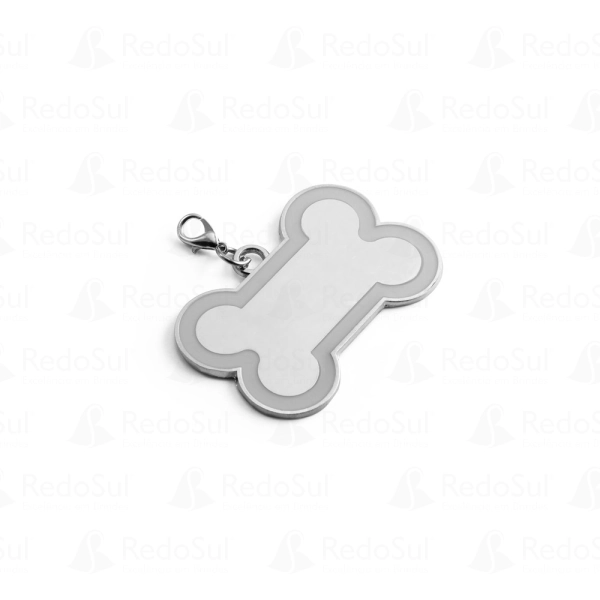 Chaveiro personalizado em formato de osso com linha colorida à volta Chaveiro personalizado em formato de osso com linha colorida à volta